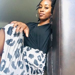 LEOPARD PRINT HIGH WAIST PENCIL SKIRT